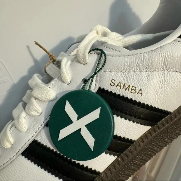 New Adidas Samba Sneakers Black White M5 / W6 - Picture 4 of 13